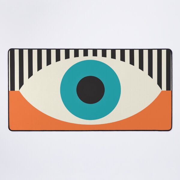 Item preview, Bauhaus Abstract Blue Evil Eye designed and sold by Volt Junkies.