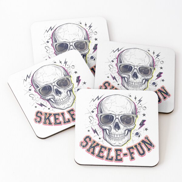 Item preview, Skele-Fun Skull With Sunglasses Lightning designed and sold by Linework Studio.