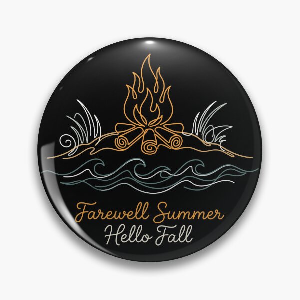 Item preview, Farewell Summer Hello Fall Campfire Beach Waves Autumn designed and sold by TeNovaStudio.