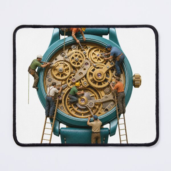 Item preview, Tiny Watchmakers Repairing Giant Mechanical Watch designed and sold by Rob Hopper | RoboRob001.