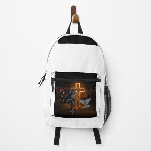 Item preview, Praying Hands Beneath Glowing Cross designed and sold by donndostudio.