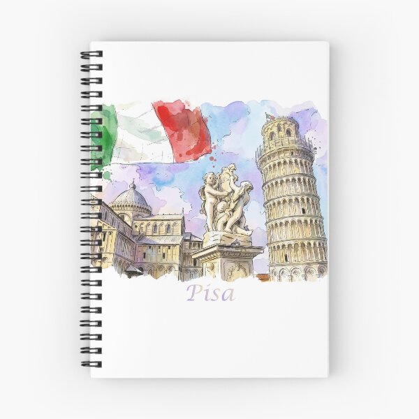 Item preview, Pisa Italy Leaning Tower and Cathedral Watercolor Art designed and sold by NareArt.