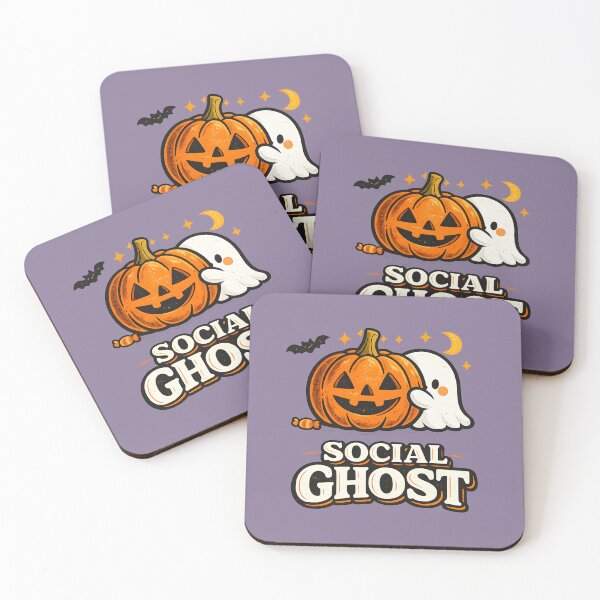 Item preview, Social Ghost Cute Shy Halloween Ghost Shirt – Pumpkin Party Funny Introvert Design designed and sold by  MAD's Recreation Studio.
