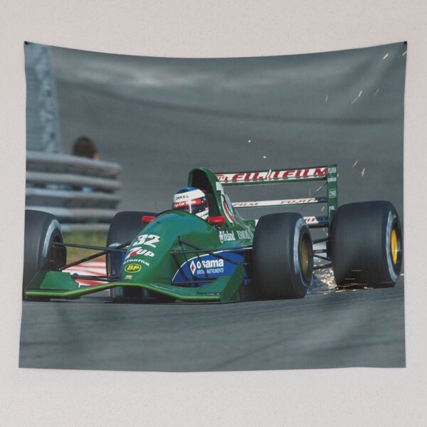 Item preview, Driver in Green Race Car Poster designed and sold by Road To Track.