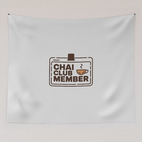Item preview, Chai Club Member – Funny Tea Lover Badge Design designed and sold by Swati Art Shop.