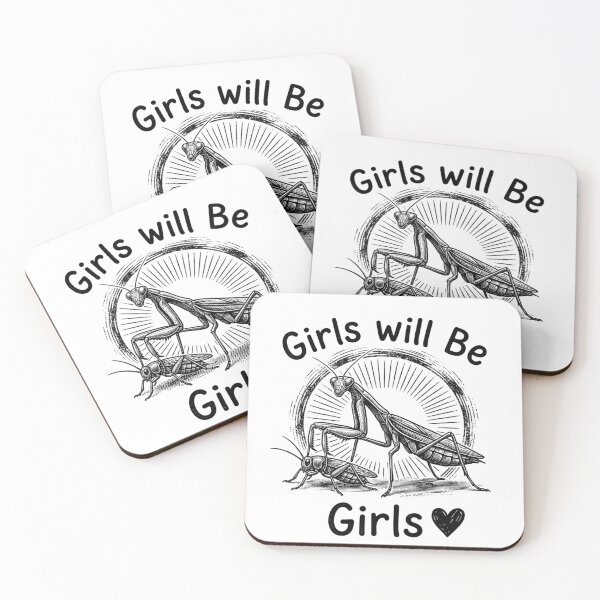 Item preview, Girls Will Be Girls Funny Praying Mantis Sarcastic Insect designed and sold by raedattia.