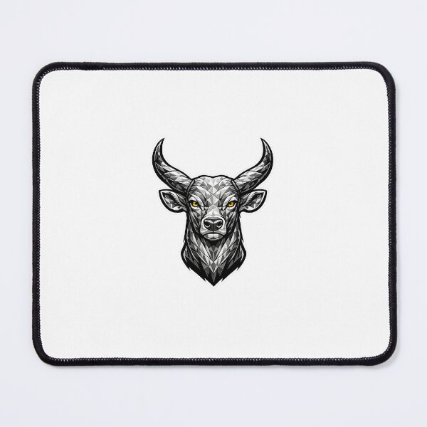 Item preview, Geometric Gaur Head | Low Poly Indian Bison Wildlife Vector Sticker designed and sold by DesertInkArt.