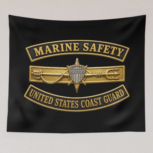 Item preview, USCG - Marine Safety w txt - 3D - Enhanced designed and sold by Military Insignia Products.