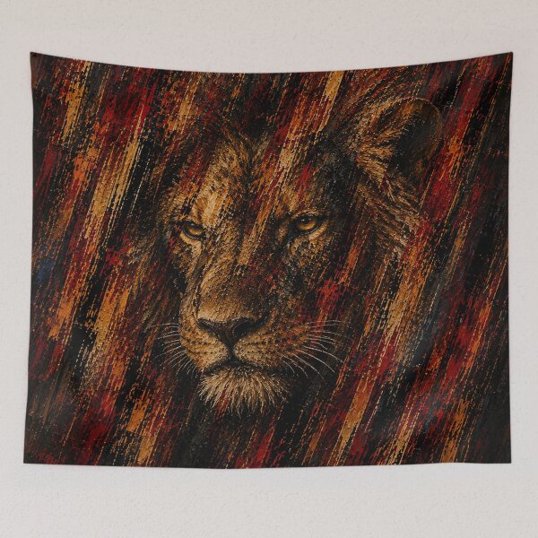 Item preview, Roaring Lion King Dark Portrait Gold and Black designed and sold by Ingorgia Studio.