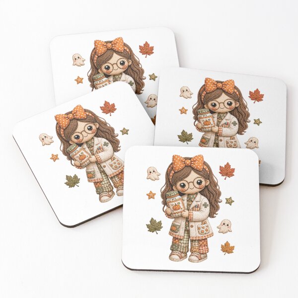 Item preview, Autumn Patchwork Pharmacist Cute Stitched Doll Halloween Art designed and sold by DecoVibe.