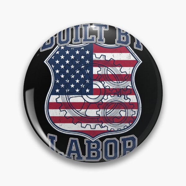 Item preview, Built By Labor American Flag Gears Blue Collar Labor Day designed and sold by TeNovaStudio.
