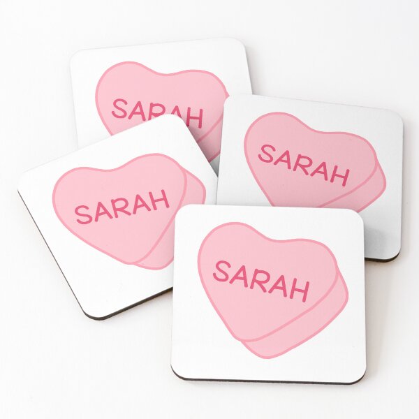 Item preview, Sarah Name Pink Candy Heart Sweet Heart Cute designed and sold by SlimyFish.