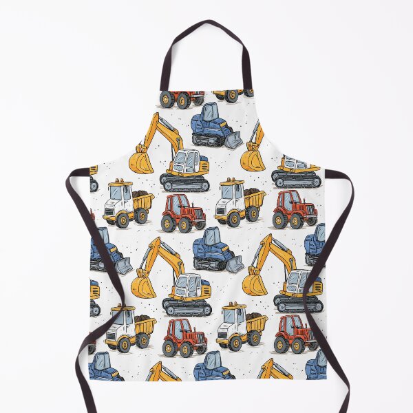 Item preview, Construction Trucks and Vehicles Print Pattern designed and sold by RichardRags.