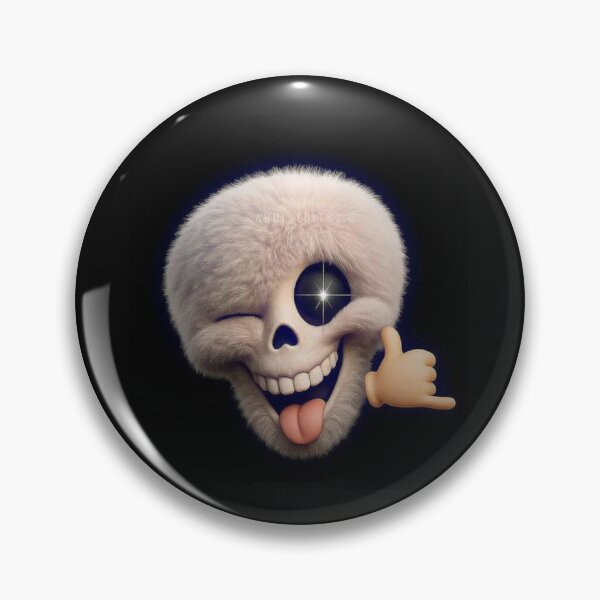 Item preview, "Stay Chill" 3D Skull Graphic: Fluffy Winking Skeleton with Call Me Hand designed and sold by GrimNest.