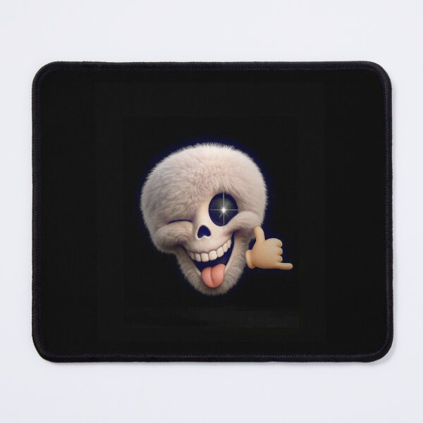 Item preview, "Stay Chill" 3D Skull Graphic: Fluffy Winking Skeleton with Call Me Hand designed and sold by GrimNest.