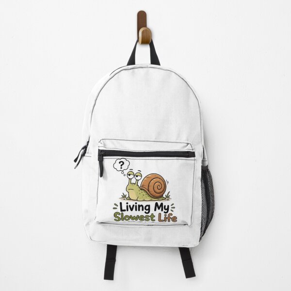 Item preview, Living My Slowest Life Funny Tired Snail Cartoon Sticker Design designed and sold by BLOOMVELLE.
