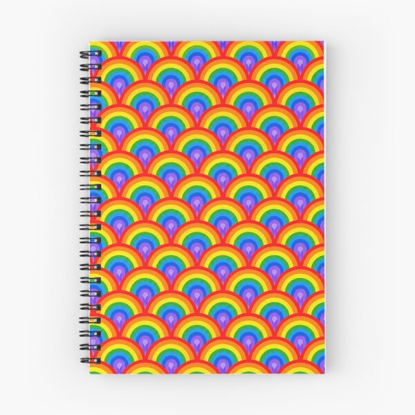 Item preview, Vibrant Rainbow Seamless Pattern | Colorful All-Over Print | Bright Rainbow Repeat | Retro Scallop Pattern designed and sold by getpressedshirt.