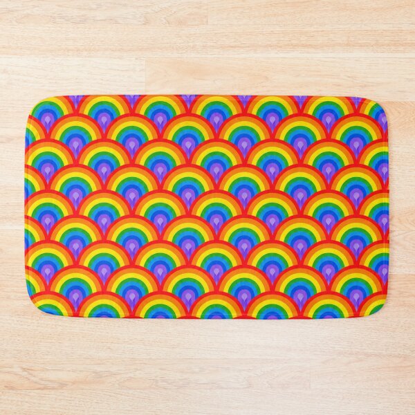 Item preview, Vibrant Rainbow Seamless Pattern | Colorful All-Over Print | Bright Rainbow Repeat | Retro Scallop Pattern designed and sold by getpressedshirt.
