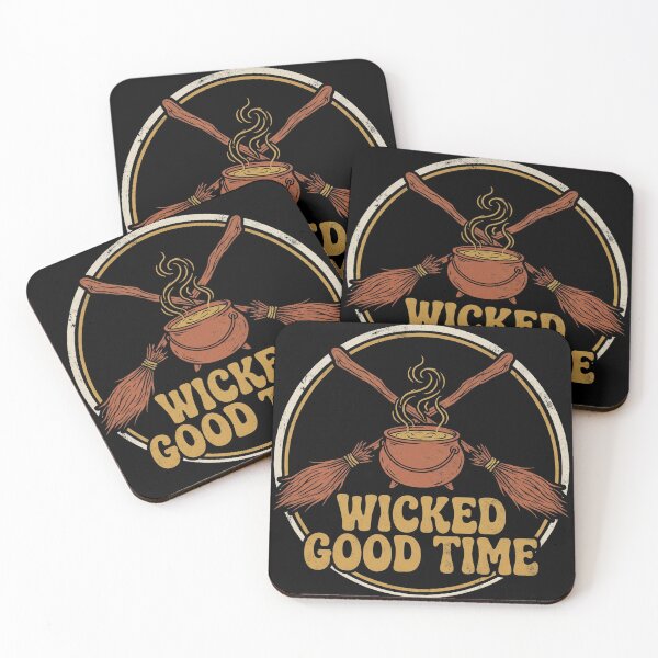 Item preview, Wicked Good Time Witch Cauldron Crossed Brooms Halloween designed and sold by TeNovaStudio.