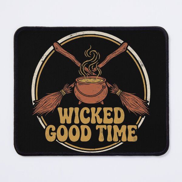 Item preview, Wicked Good Time Witch Cauldron Crossed Brooms Halloween designed and sold by TeNovaStudio.