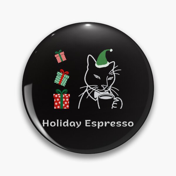 Item preview, Holiday Espresso | Espresso Yourself Cats | Elegant Christmas Coffee Cat designed and sold by ContigoART.