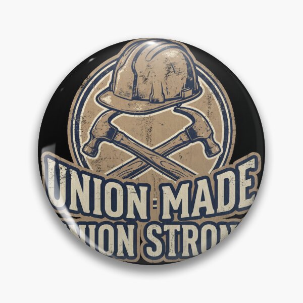 Item preview, Union Made Union Strong Hard Hat Crossed Hammers Labor Day designed and sold by TeNovaStudio.