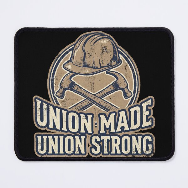 Item preview, Union Made Union Strong Hard Hat Crossed Hammers Labor Day designed and sold by TeNovaStudio.