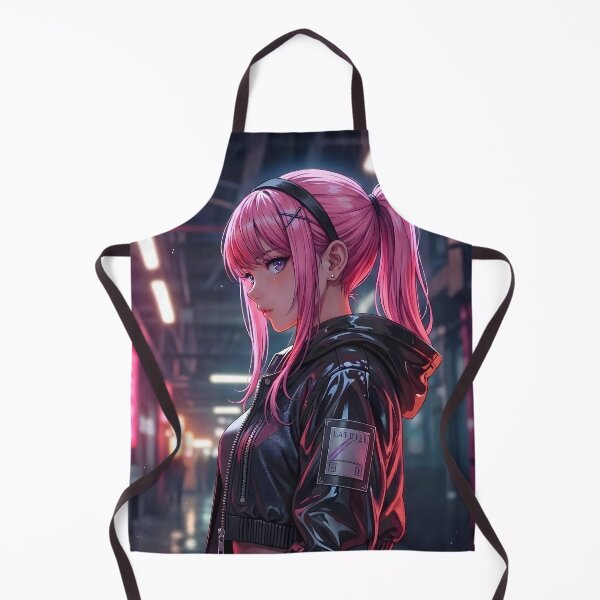 Artikelvorschau, Pink Haired Cyberpunk Girl Neon City entworfen und verkauft von D6rkT3chDemon.