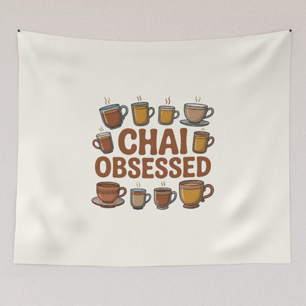 Item preview, Chai Obsessed – Cute Tea Lover Pattern Design designed and sold by Swati Art Shop.