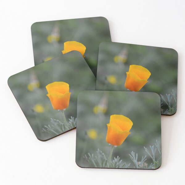 Item preview, Opening Orange California Poppy Flower Bud designed and sold by MiraNadaPrints.