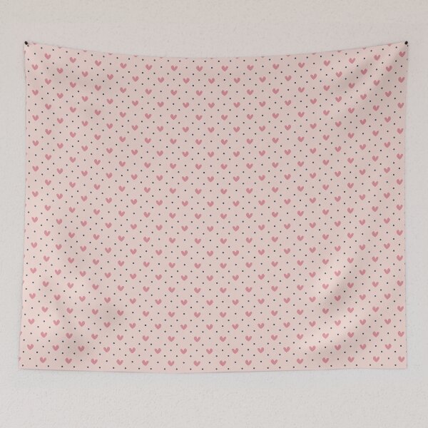 Item preview, Cute Pink Heart Pattern | Valentine’s Day Heart | Soft Pink and Navy Hearts and Dots Pattern | Preppy Pink Polka Dot Heart Pattern | Romantic Pink Polka Dots Design designed and sold by VivaFy.