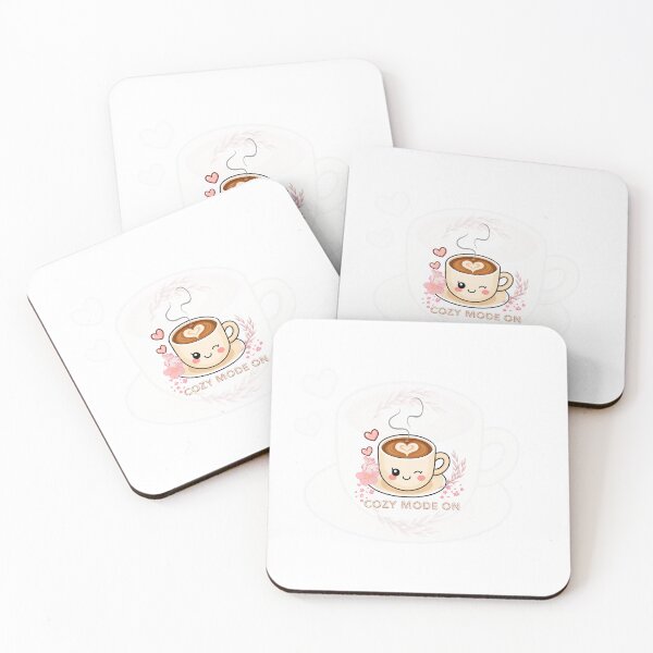 Item preview, Cozy Mode On Cute Kawaii Coffee Cup with Heart Latte Art Floral Design designed and sold by BLOOMVELLE.