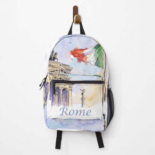 Item preview, Rome Italy Piazza Venezia Monument and Flag Art designed and sold by NareArt.