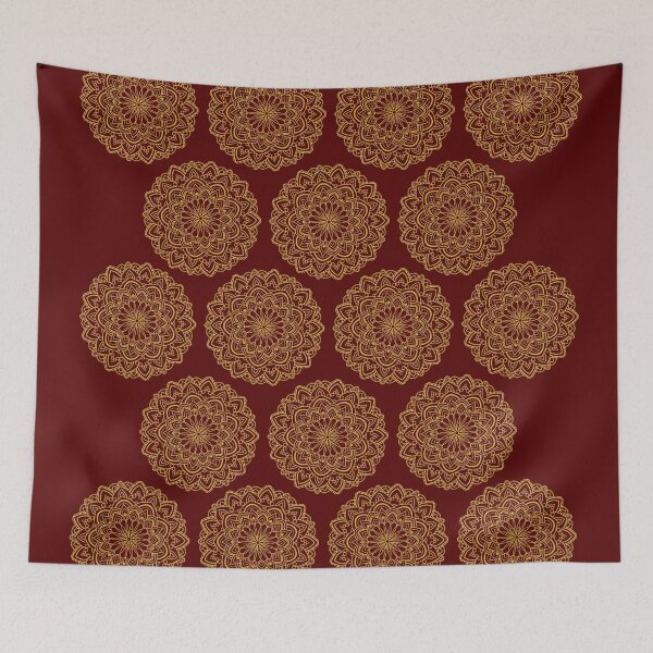 Item preview, Elegant Gold Bohemian Mandala Pattern designed and sold by Moodprint5.