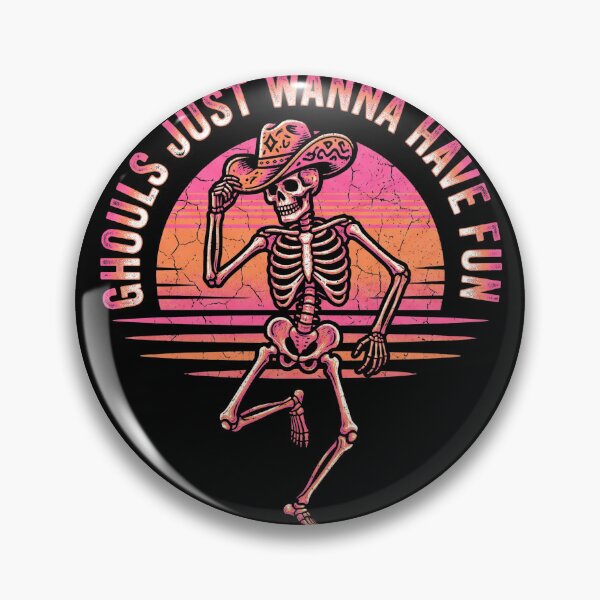 Item preview, Ghouls Just Wanna Have Fun Cowboy Skeleton Sunset Halloween designed and sold by TeNovaStudio.