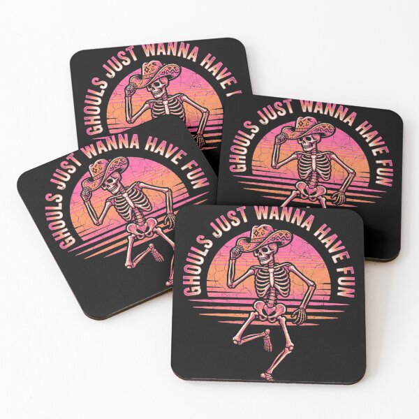 Item preview, Ghouls Just Wanna Have Fun Cowboy Skeleton Sunset Halloween designed and sold by TeNovaStudio.