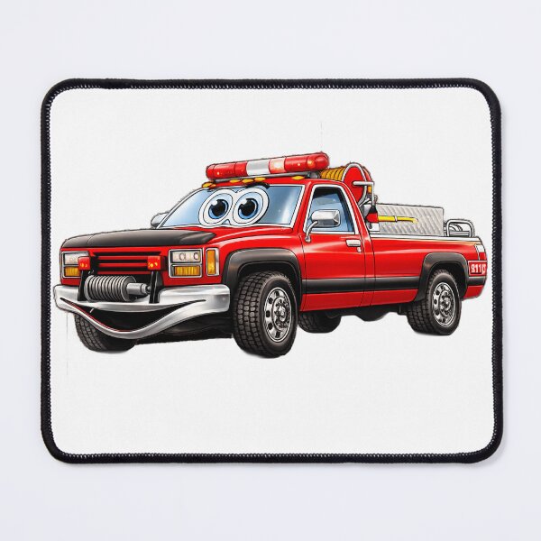 Item preview, Grass Fire Truck Cartoon designed and sold by Scott Hayes.