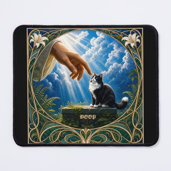 Item preview, The Creation of Cat Funny Tuxedo Cat Boop designed and sold by Feral Kitty Design Studio, LLC.