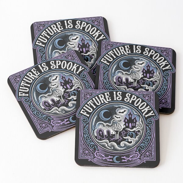 Item preview, Future Is Spooky Crystal Ball Haunted Cemetery Halloween designed and sold by TeNovaStudio.