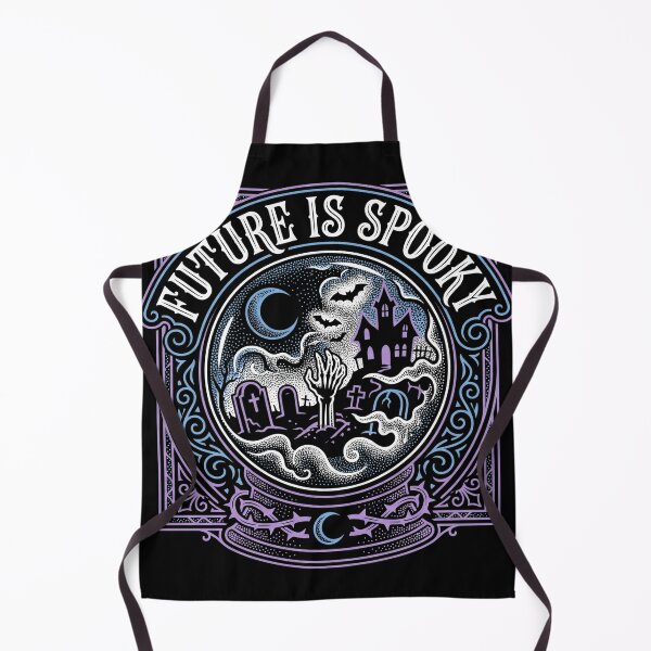 Item preview, Future Is Spooky Crystal Ball Haunted Cemetery Halloween designed and sold by TeNovaStudio.