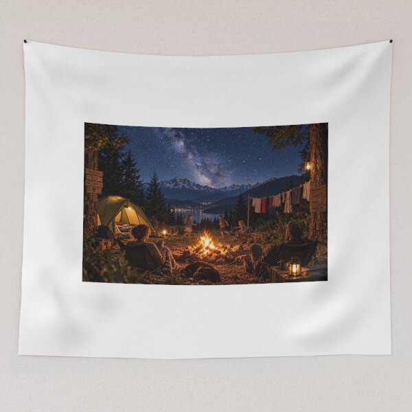 Item preview, Camping by night designed and sold by Natascha-Prints.