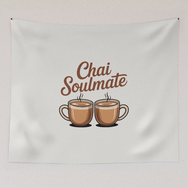 Item preview, Chai Soulmate – Cute Matching Tea Lover Design designed and sold by Swati Art Shop.
