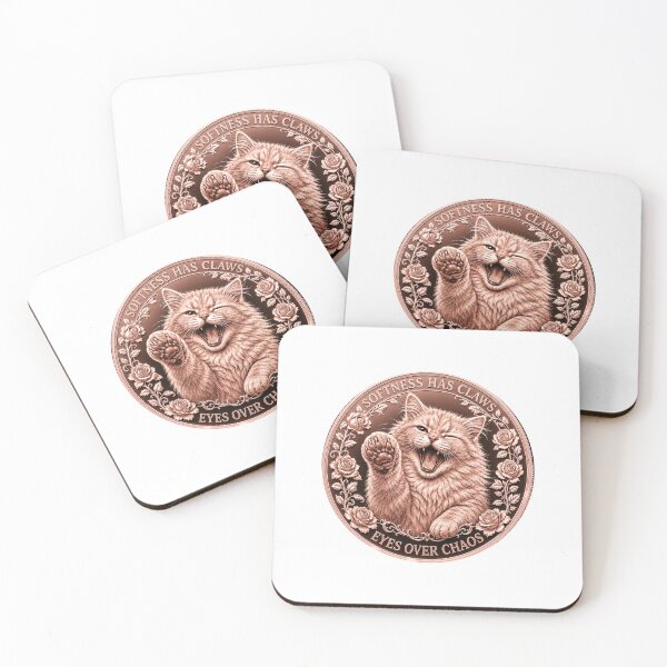 Item preview, Softness Has Claws — Rose-Gold Cat Coin Medallion  DESCRIPTION: designed and sold by Eyes Over Chaos .
