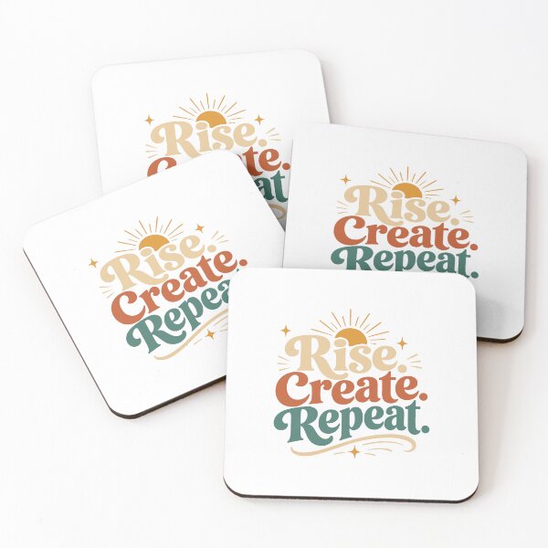 Item preview, Rise, Create, Repeat | Motivational Typography Design designed and sold by Amsafjol.