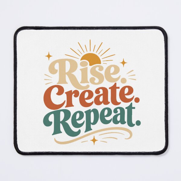 Item preview, Rise, Create, Repeat | Motivational Typography Design designed and sold by Amsafjol.
