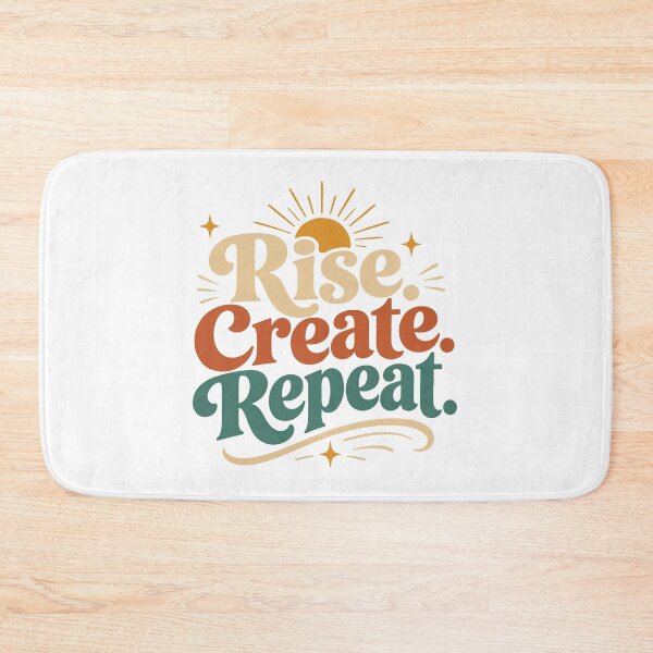 Item preview, Rise, Create, Repeat | Motivational Typography Design designed and sold by Amsafjol.