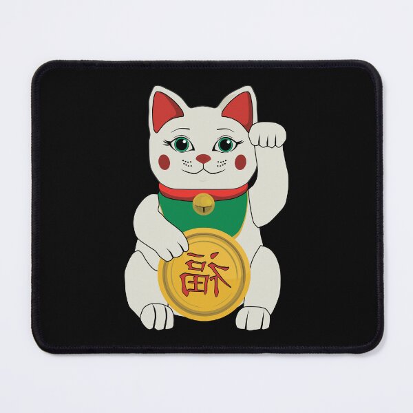 Item preview, Maneki Neko on Black. Left Paw. Copyright: © Collugraphic. designed and sold by Collugraphic.