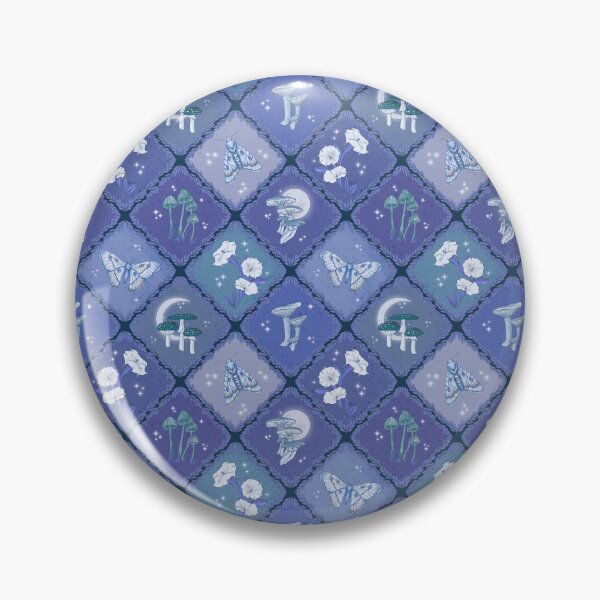 Item preview, Moonlit Moth Mushroom Whimsigoth Lattice Print designed and sold by WonderAndWhim.