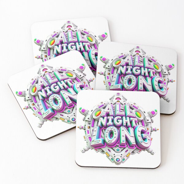 Item preview, All Night Long Psychedelic 3D Robot Text designed and sold by PuzzleBoxDesign.