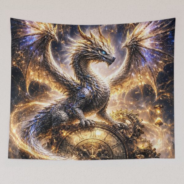 Item preview, Time Dragon – Celestial Clockwork Fantasy Dragon Design designed and sold by DrakariArt.